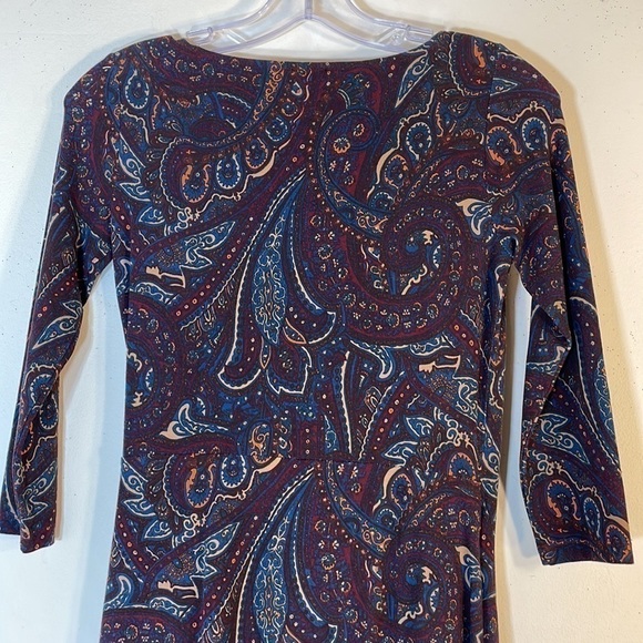 NWT. Talbots Petite Paisley Print Wrap Dress. - Picture 8 of 9
